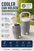 Cooler Can Holder 12oz *Stealth Flipper Lid*